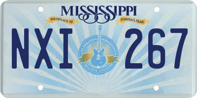 MS license plate NXI267