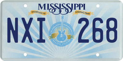 MS license plate NXI268