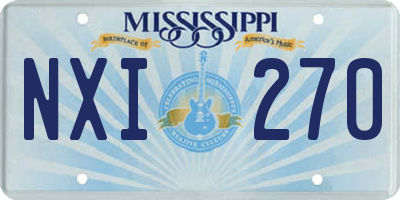 MS license plate NXI270