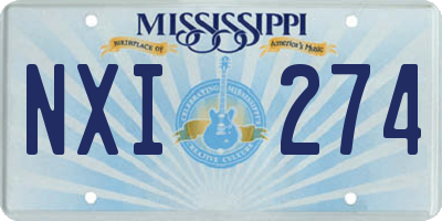 MS license plate NXI274