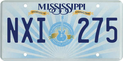 MS license plate NXI275