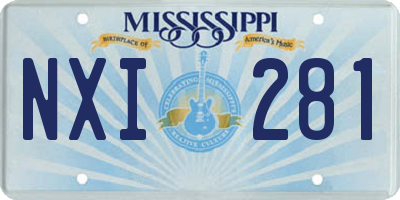 MS license plate NXI281