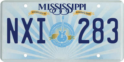 MS license plate NXI283