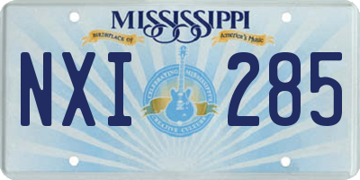 MS license plate NXI285