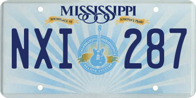 MS license plate NXI287