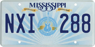 MS license plate NXI288