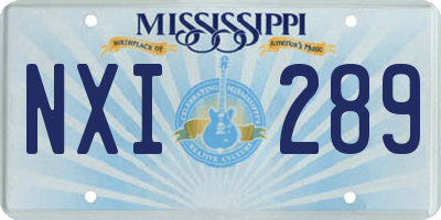 MS license plate NXI289