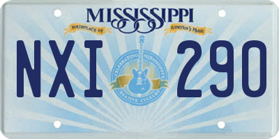 MS license plate NXI290