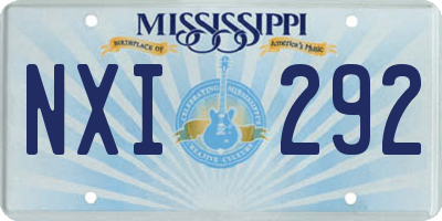 MS license plate NXI292