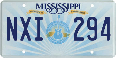 MS license plate NXI294