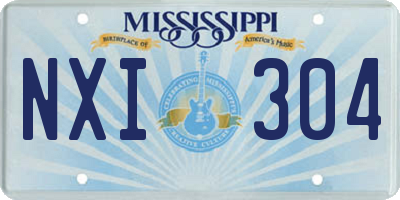 MS license plate NXI304