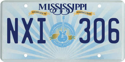 MS license plate NXI306