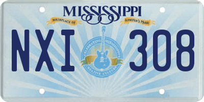 MS license plate NXI308