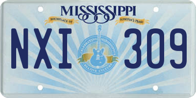 MS license plate NXI309