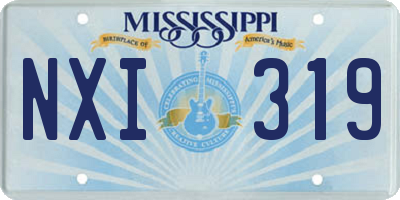 MS license plate NXI319