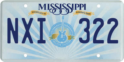 MS license plate NXI322
