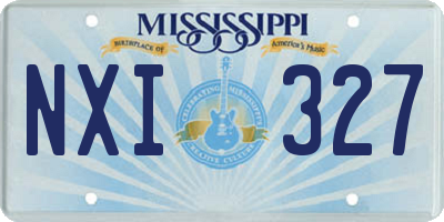 MS license plate NXI327