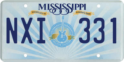 MS license plate NXI331