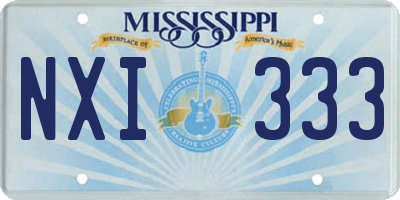 MS license plate NXI333