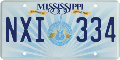MS license plate NXI334