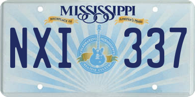 MS license plate NXI337