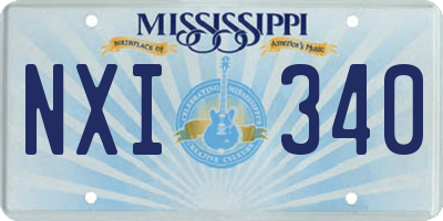 MS license plate NXI340