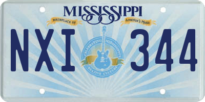 MS license plate NXI344