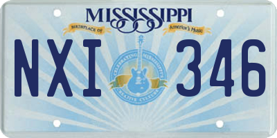 MS license plate NXI346
