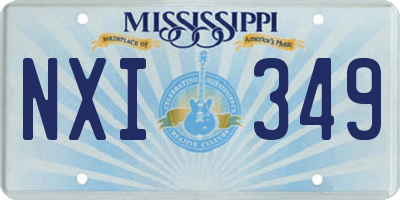 MS license plate NXI349