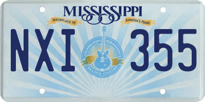 MS license plate NXI355