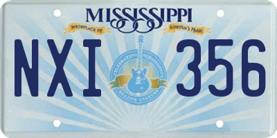 MS license plate NXI356