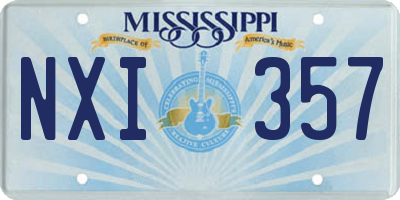 MS license plate NXI357