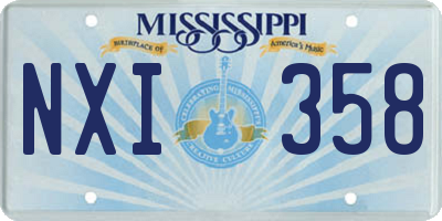 MS license plate NXI358