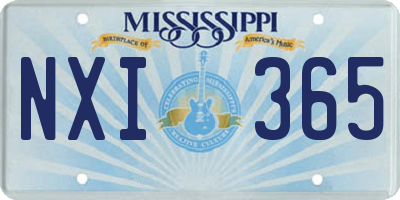 MS license plate NXI365