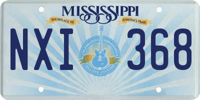 MS license plate NXI368