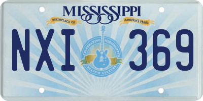 MS license plate NXI369