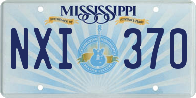 MS license plate NXI370