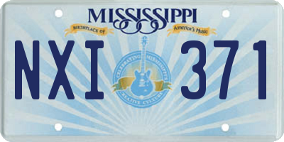 MS license plate NXI371