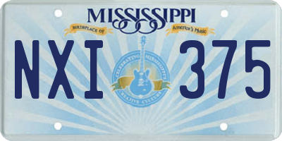 MS license plate NXI375
