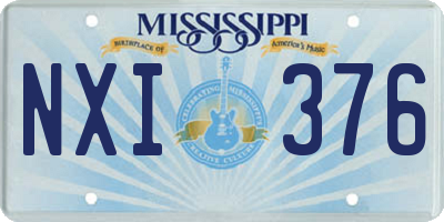 MS license plate NXI376