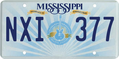 MS license plate NXI377
