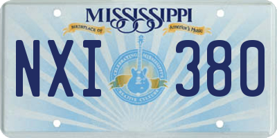 MS license plate NXI380