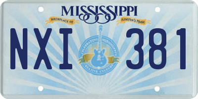 MS license plate NXI381