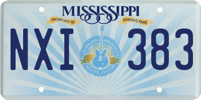 MS license plate NXI383