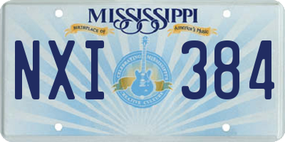 MS license plate NXI384