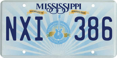 MS license plate NXI386