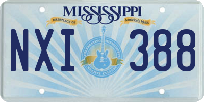 MS license plate NXI388
