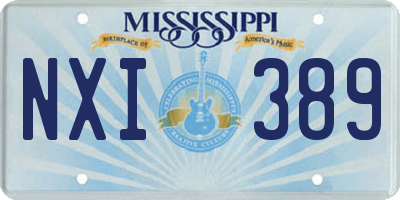 MS license plate NXI389