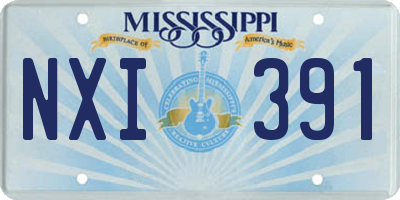 MS license plate NXI391