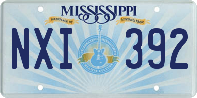 MS license plate NXI392